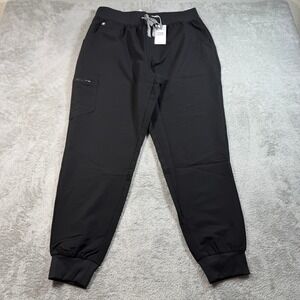Figs High Waisted Zamora Scrub Pants Women XL Regular Black Jogger NWT